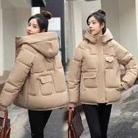 Women Winter Down Padded Jacket Women Hooded Parkas Coat 2022 Winter New Thick Warm Cotton Coat Winter Jacket Female Outwear 4