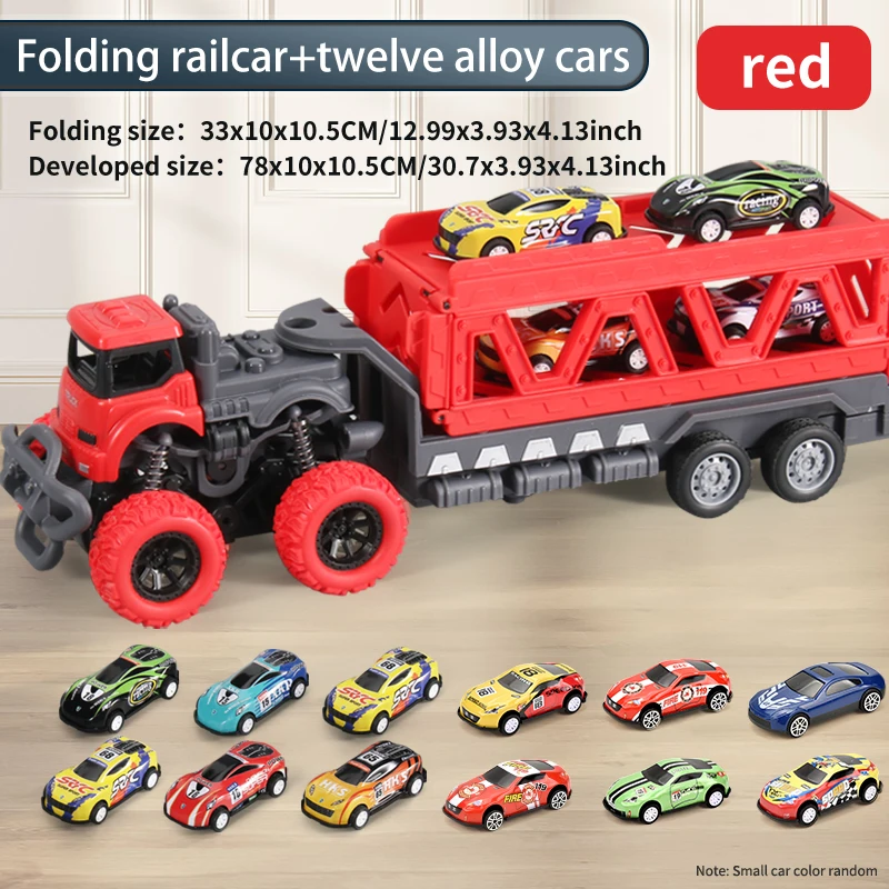 Red and 12 cars