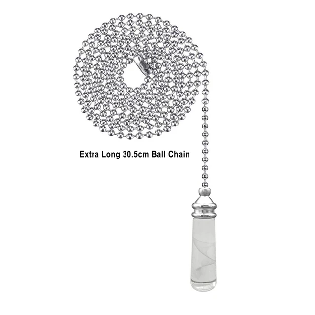 30.5/90/100cm Crystal Pull Chain String Extension Bathroom Toilet Pull  Chain Cord Handle For Ceiling