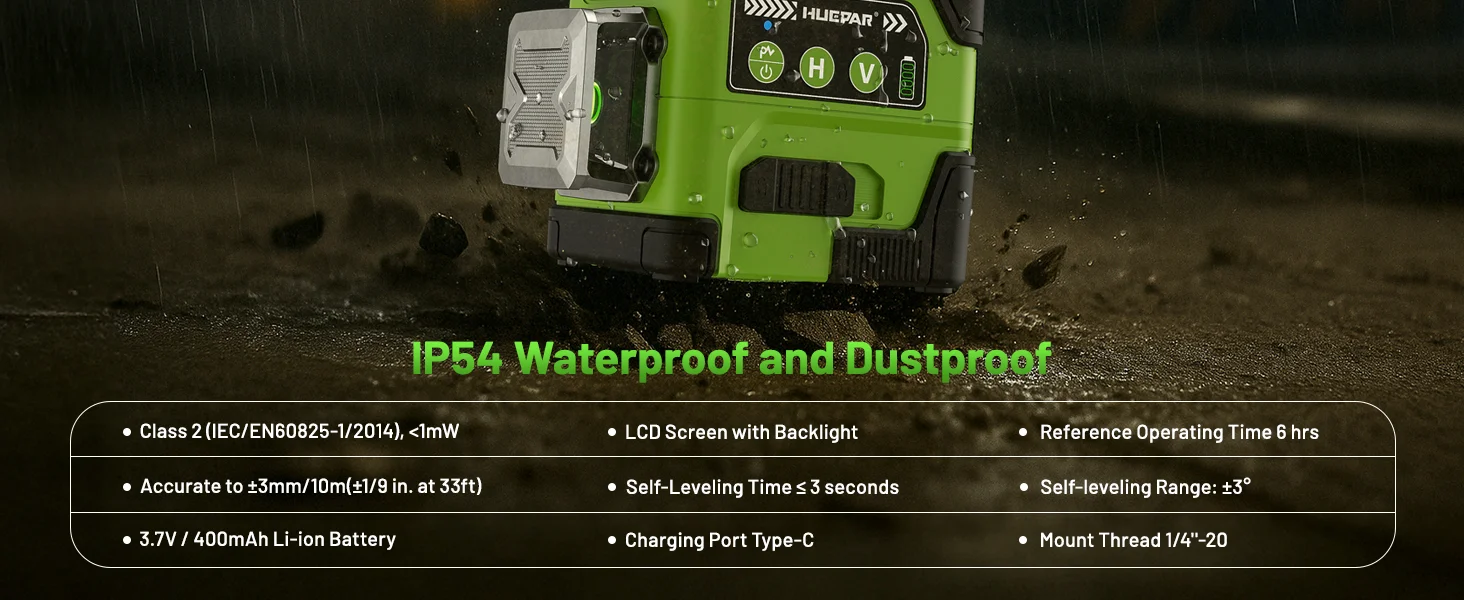 Y03CG 3D Laser Level 12 Lines Self Leveling Digital Angle Screen High Brightness