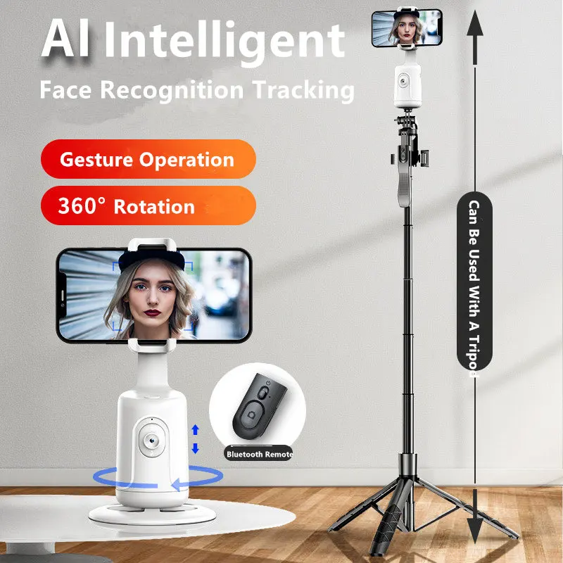 Nuovo Auto Face Tracking 360 Rotazione Smart Ai Phone Follow-Up Gimbal Stabilizzatore Selfie Stick Treppiede Per Cellulare Video Vlog Live