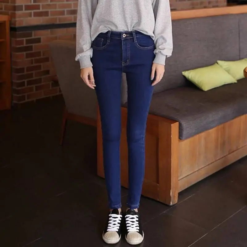 Pure blue [high quality nine-point pants]