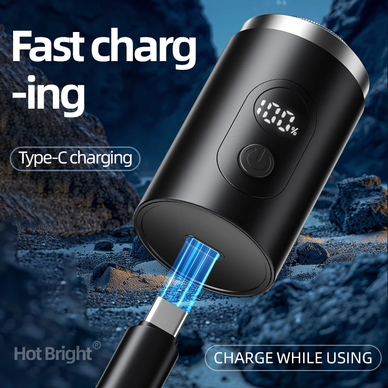 LED 전원 디스플레이가 있는 남성용 전기 면도기, 분해 및 세척이 용이하며 휴대가 간편하고 여행에 편리합니다.