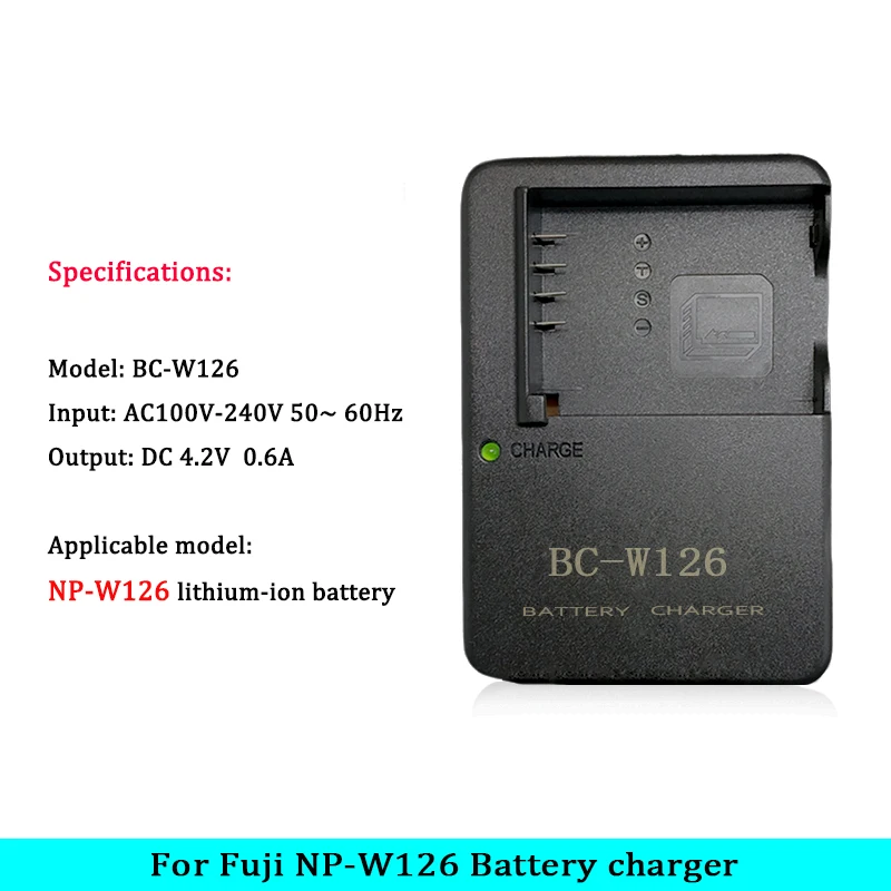 BC-W126 BCW126S Battery Charger For Fuji NP-W126S NPW126 FinePix X