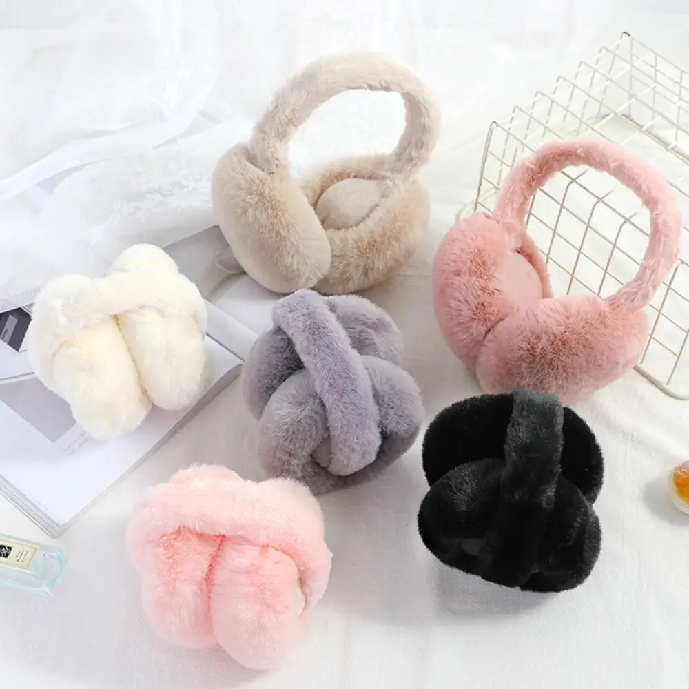Cute Animal Plush Ear Warmer Earwrap Soft Folding Earflap Ear Cover Winter Warm Earmuff for Children Outdoor Cold Protection 1PC