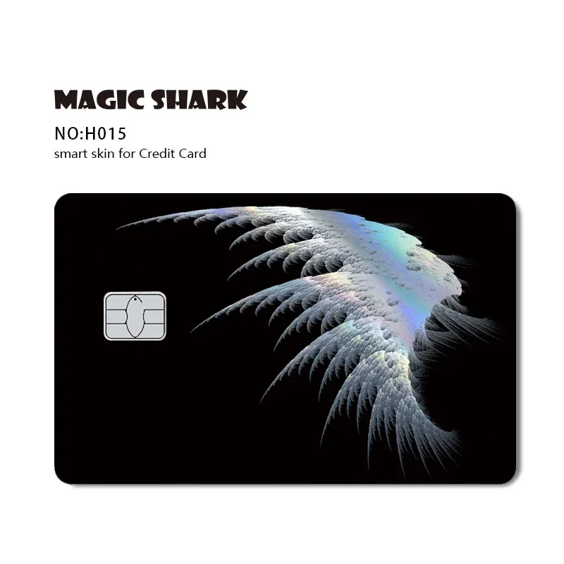 Skull Panda Hunter Blue Dragon Holographic Card Sticker Skin
