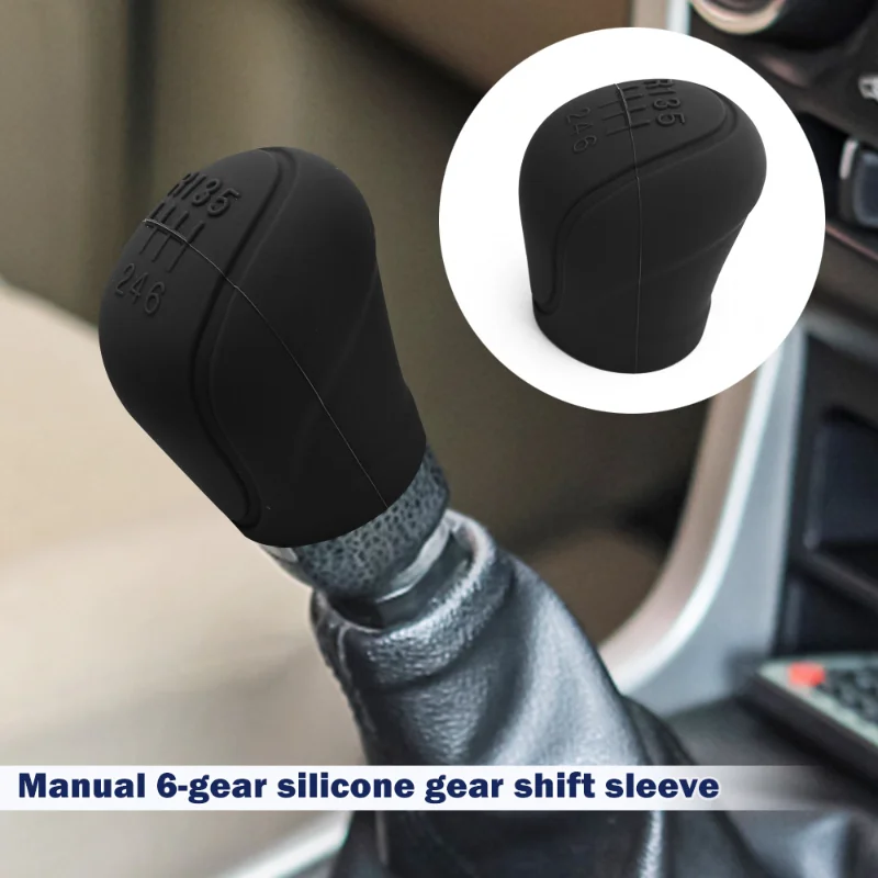 Compre 2 pçs universal manual do carro silicone engrenagem cabeça shift  knob capa coleiras de freio de mão caso