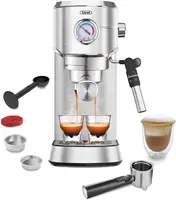 Espresso Machine 20 Bar with Auto Milk Frother, Professional Espresso Maker with Adjustable Shot Volume, Compact Cappuccino 1