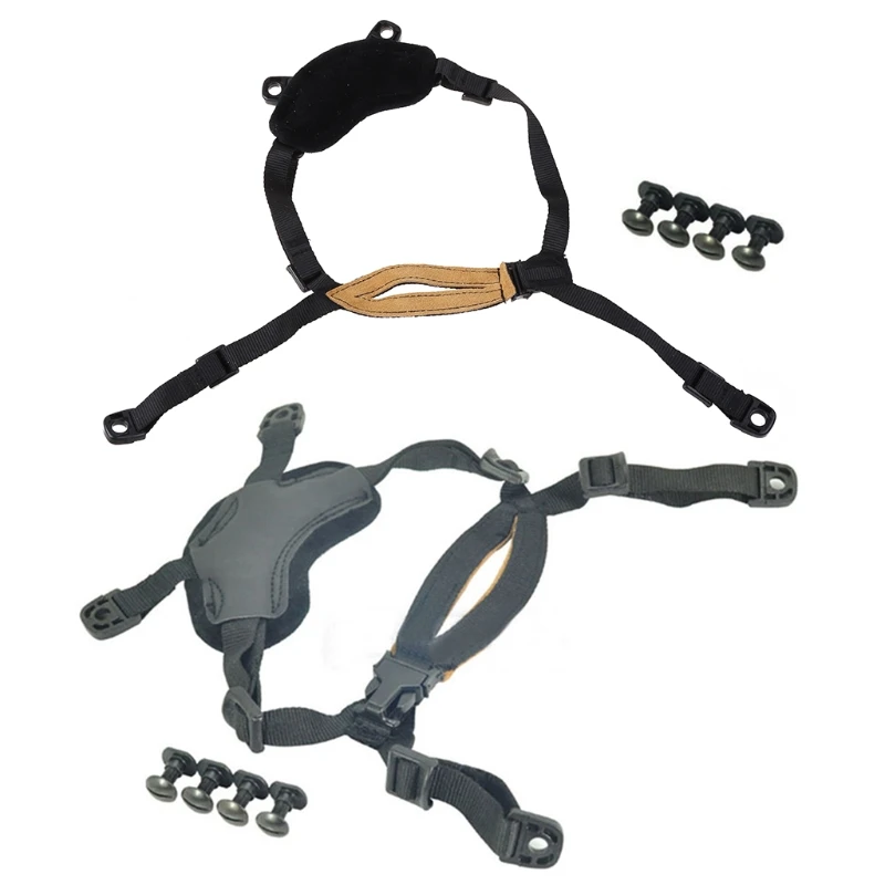 

4 Points Sport Helmet Retention Suspension System H-Nape Chin Strap Stable Under Rotational Forces Fixed Accessories