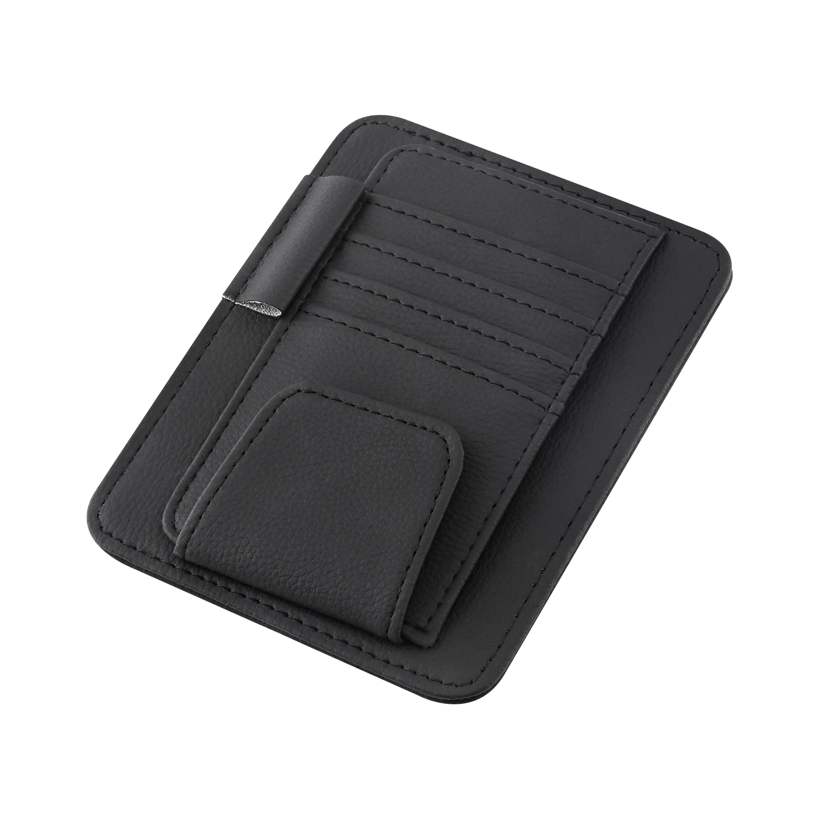 Car Visor Organizer Multi-Pocket Pouch Bag Card Glasses Storage Holder Scratch-resistant For Car Interior