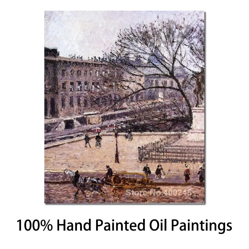 

Artwork by Camille Pissarro The Treasury and The Academy, Gray Weather High Quality Oil Paintings Reproduction Hand-Painted