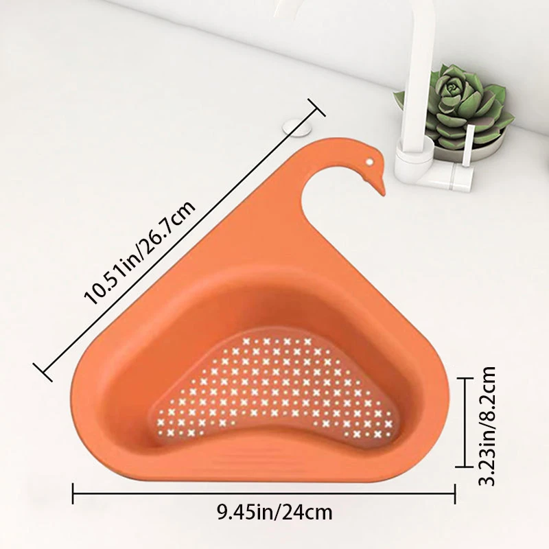 Kitchen Leftover Sink Elephant Swan Drain Basket Sink Leftover Soup Filter Rack Multifunctional Hanging Drain Rack Sink Strainer rubber spatula Kitchen Tools & Gadgets