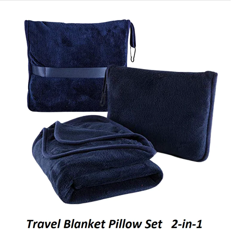 Travel Blankets for airplane, Soft Blanket Pillow set 2-in-1 , Webbing ...