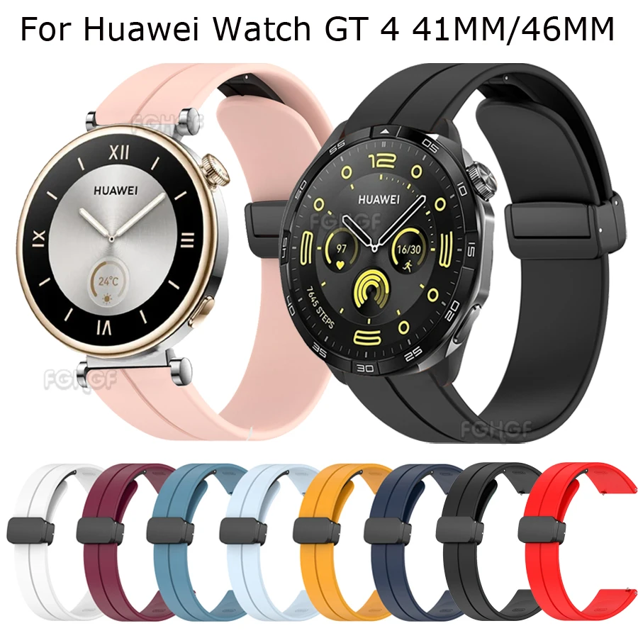 

Silicone Strap For Huawei Watch GT 4 41mm 46mm Smart Watch Band Magnetic Bracelet For Huawei Watch 4 Pro Strap Wristband Correa