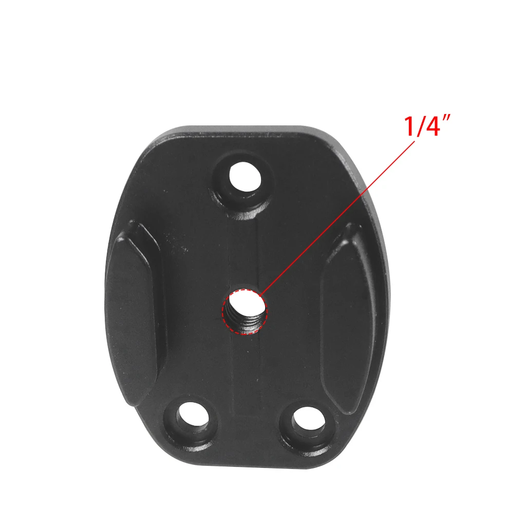 Aluminium CNC Schwarzer Flachflächen-Stativadapter für Gopro Hero 13 12 11 10 SJcam Yi DJI Action-Kamera mit 1/4" Schraubenloch – Detail 22