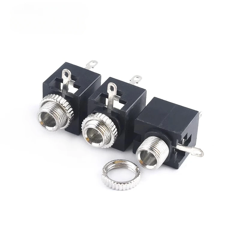 

10Pcs 3.5mm Stereo Jack Socket Audio Jack Connector PCB with nut / 301M stereo