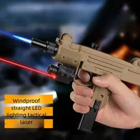 Mini UZI Submachine Toy Gun Pistol with LIGHTER  Case ABS Metal Jet Torch Flame 1