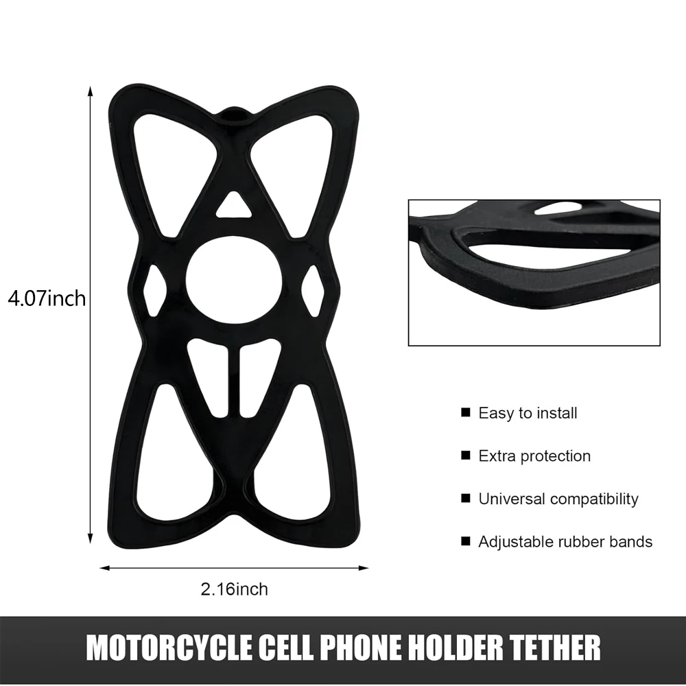 Motorcycle Phone Mount Tether Replacement Silicone Bands for Bike Holder Grip Rubber Strap Security Bands for iPhone Samsung