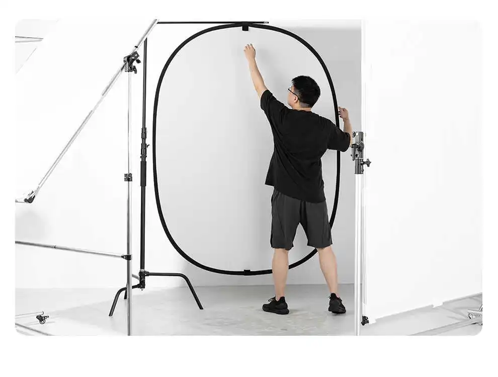 preto, chave Chroma portátil, dobrável, tela verde, 60x90cm, 2 em 1