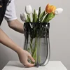 Flower Bud Shape Glass Vase Transparent Hydroponics Flower Pots Desk Decoration Floral Arrangement Vases Room Aesthetic Decor 5