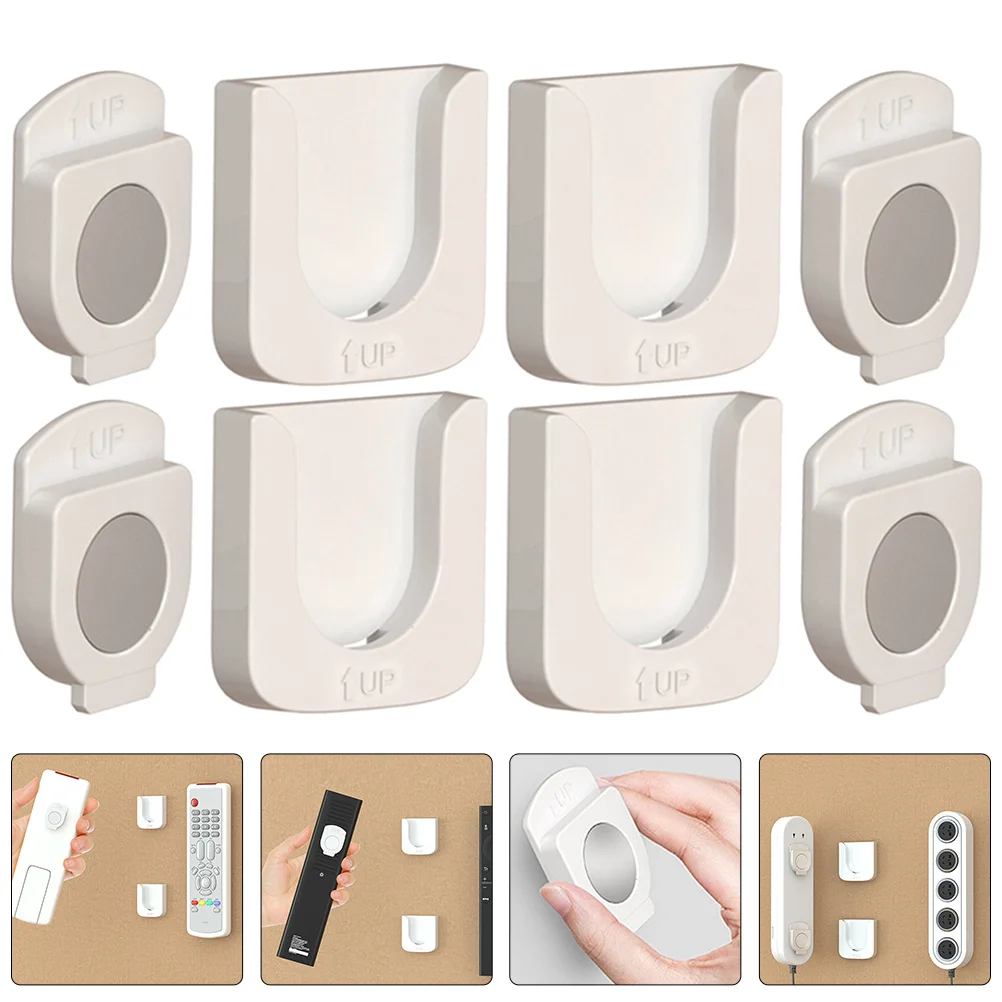 

4 Sets Remote Controller Holder Magnet Key Home Magnetic Wall Hanging Remote-control Abs