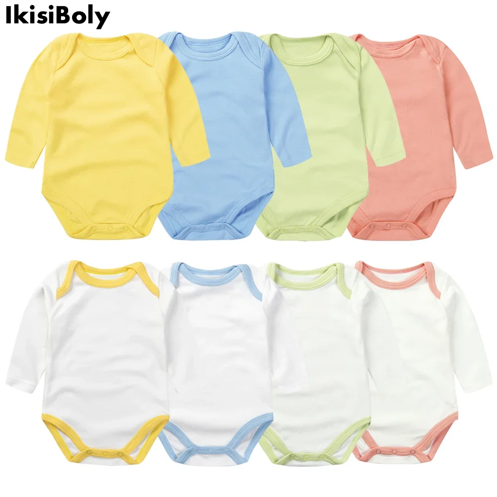 

Unisex Babies Long Sleeve Bodysuits Clothes 0-24M Girls Boys 100% Cotton Rompers Infant One Pieces Playsuits Outfits Onesie 2022