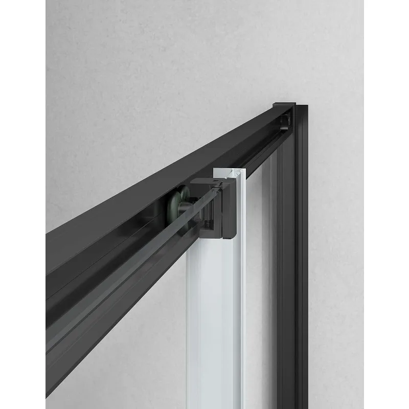 Framed Tub Shower Door, Single Sliding Shower Door with Handle, Tub Shower Door with Tempered Glass, Tub Glass Shower Door 3