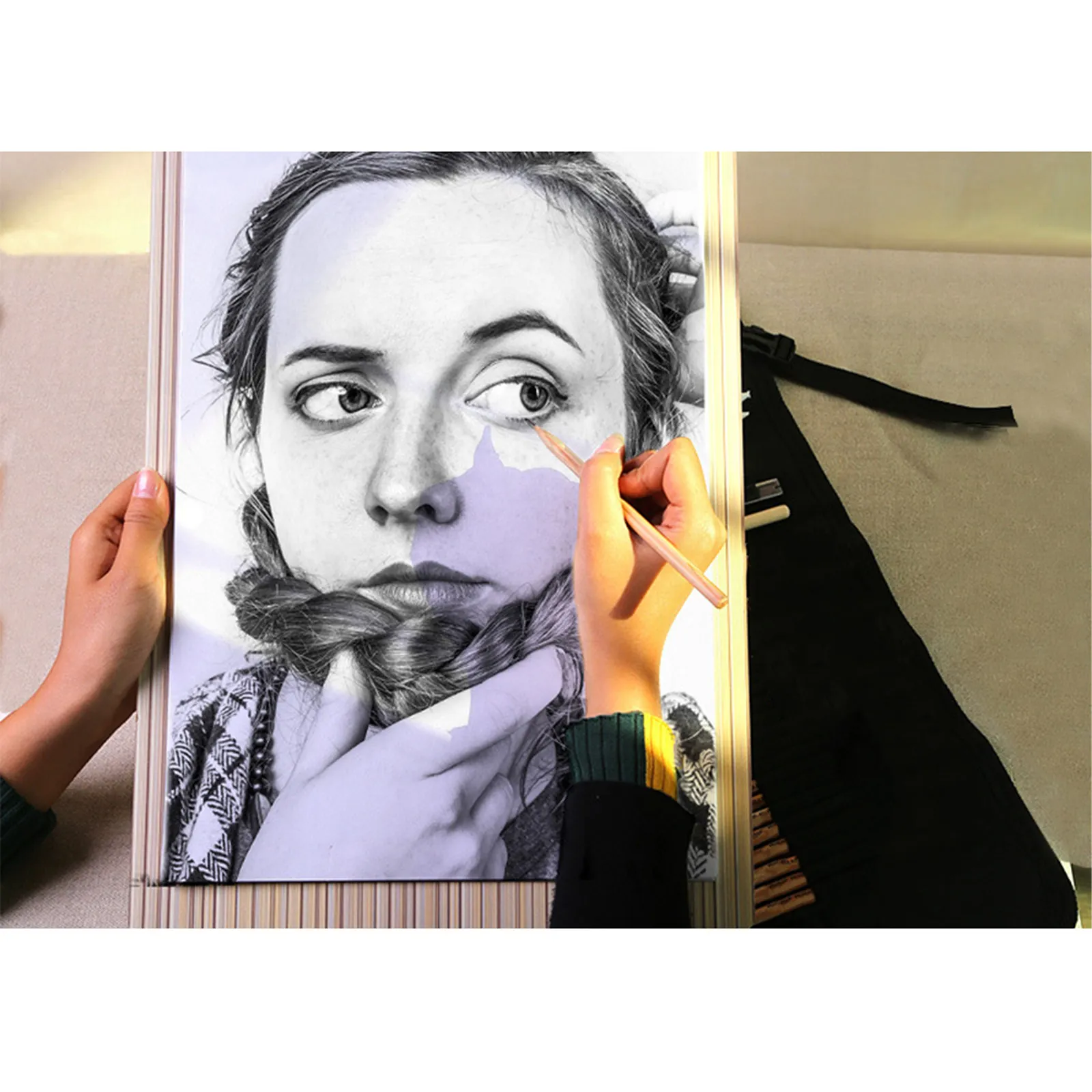 1Pcs 나무 스케치 드로잉 보드 48x36cm 야외 그림 그리기용 클립 보드 수채화 그리기 아트 아트 페인팅 스케치 패드
