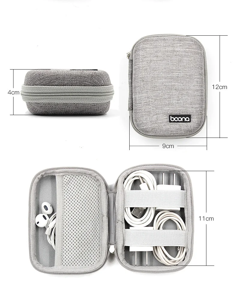 Amazing Earphone Organizer Bag Cable Clips Keeps Cables Neat
