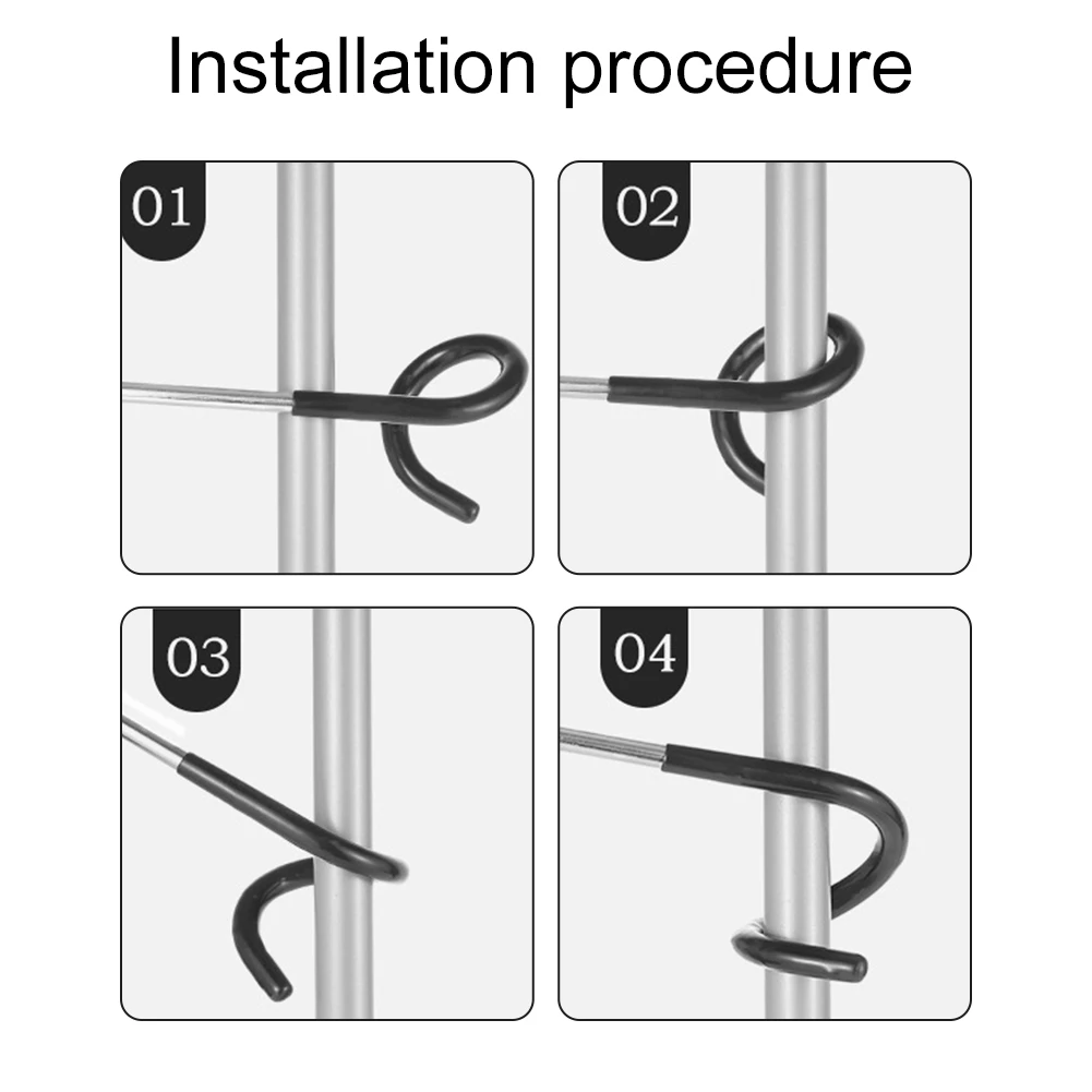 8Pcs Stainless Steel Camping Lantern Hook Hangers Outdoor Lamp Hanger Stand Hunting Fishing Lantern Hanger Outdoor Camping Tools