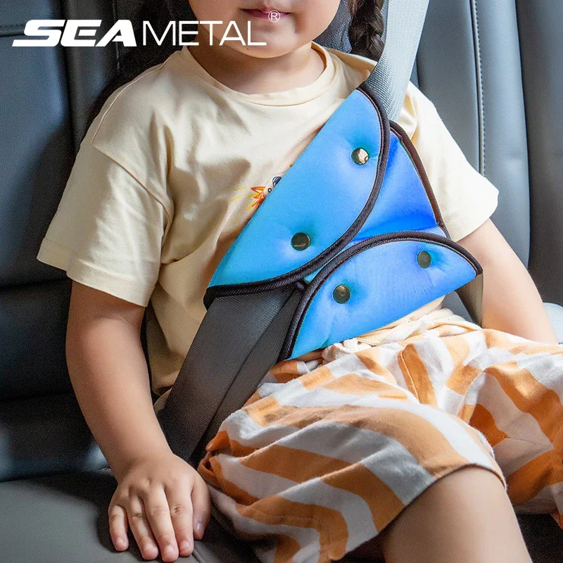 Seat Belt Adjuster Car Seat Belt Adjuster Kids Chest Protector Triangle Fixed Seatbelt Children Soft Pads Baby Seat Belt Positioner Cushion