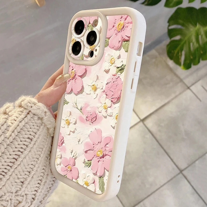 Summer Daisy Floral Oil Painting Phone Case Cover