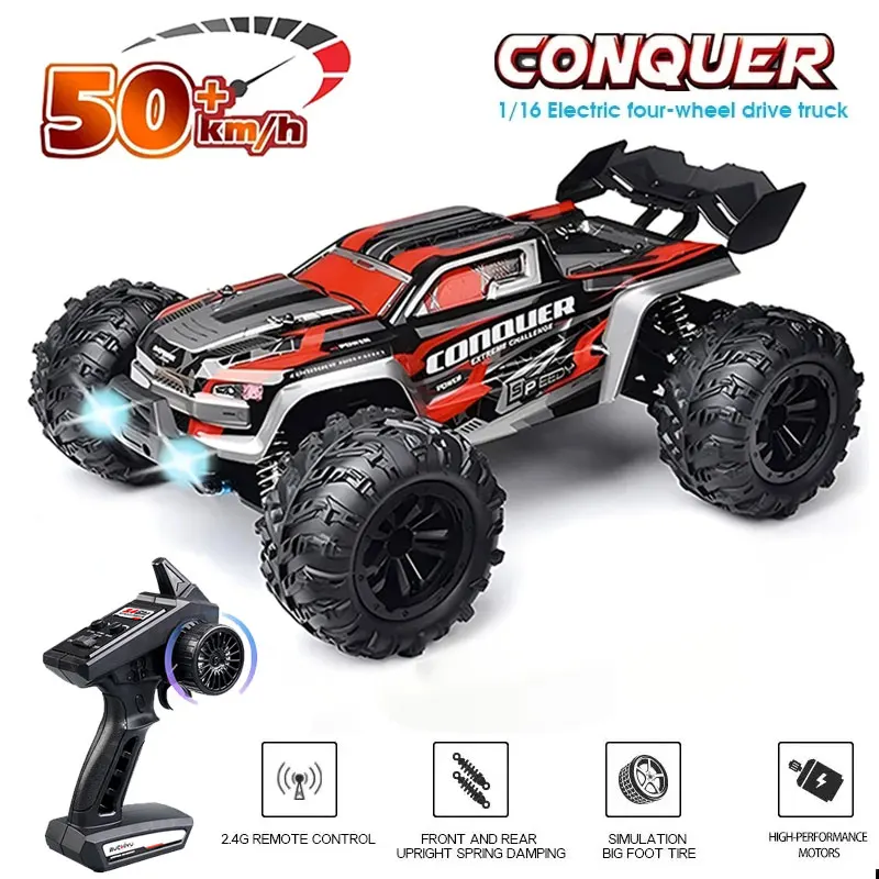 SCY 1:16 50KM/H 4WD RC カー LED トラック S40b5c652adcc4da6b4ef174c33e53