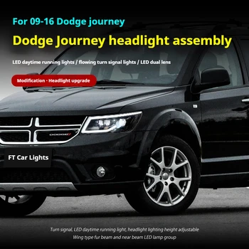 FT Car Lights For Dodge Journey Headlights 2009-2016 Freemont LED Projetor Headlamp Daytime Running Light Automotive Accessories