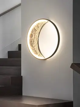 Creative Moon Wall Lamp Living Room Bedside Lamp Background Moon Mural Lamp Corridor Wall Lights Modern Led Lights 1