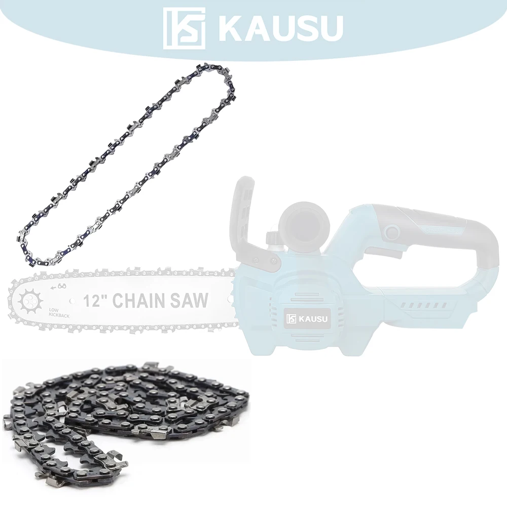 KAUSU Metal Chainsaw Chain 12 INCH 3 8LP Pitch 45 Drive Links Electric Saw Spare Parts Power Tools Accessories Cutting Wood
