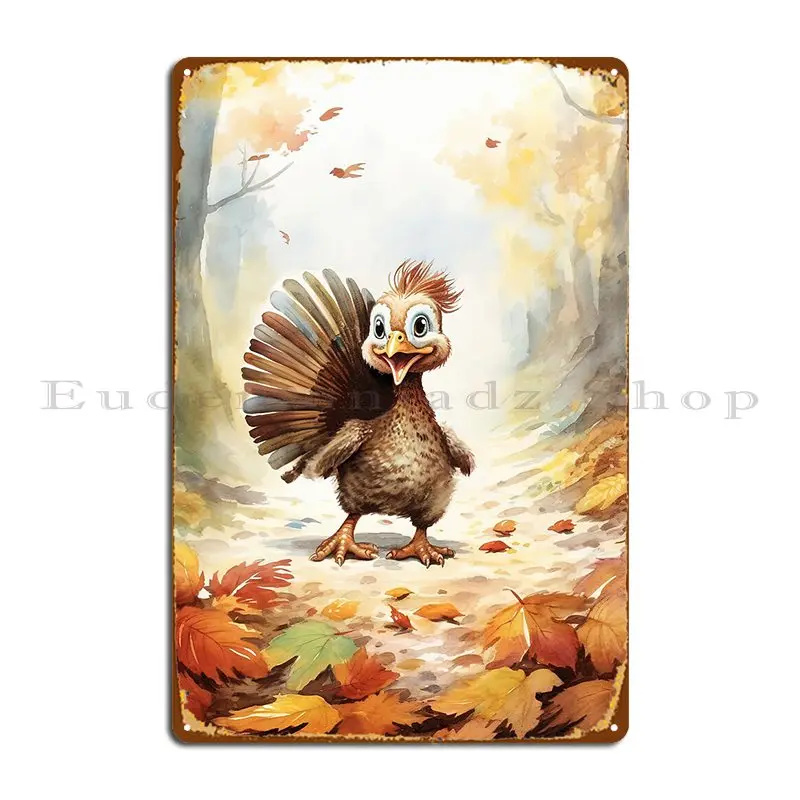 Stravagante Autunno Natura S Playtime Wild Turkey Metal Platform Poster Cave Printing Kitchen Wall Decor Soggiorno Tin Sign Poster