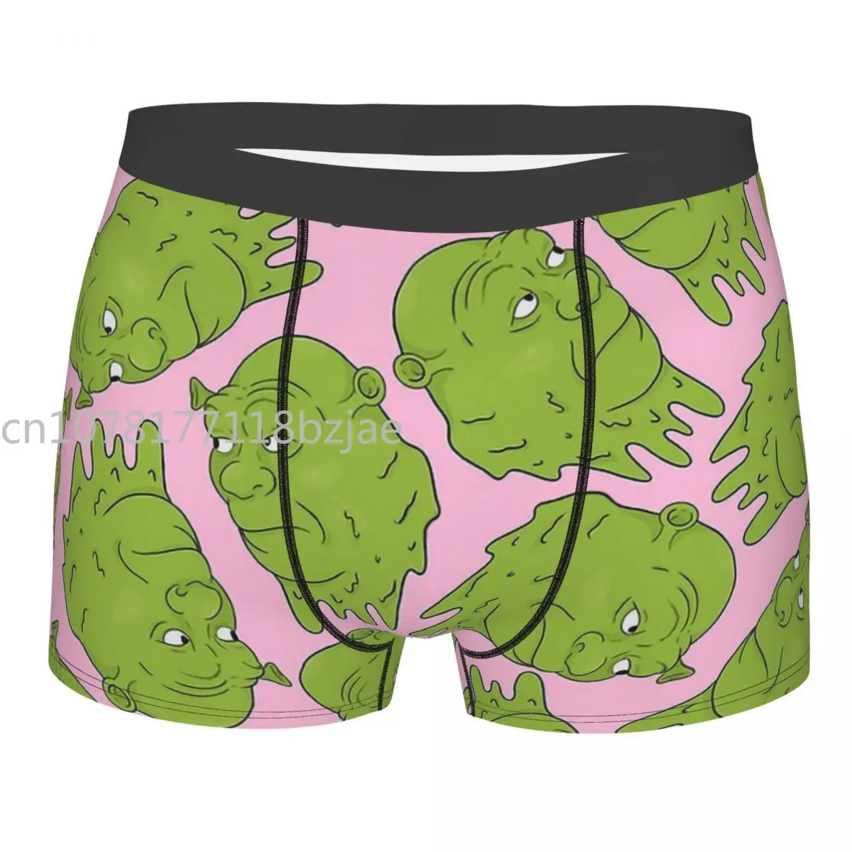 Cartoon Shrec Green Comedy Film Shrekface Underpants Homme Panties Mens Underwear Sexy Shorts Boxer Briefs Polyester