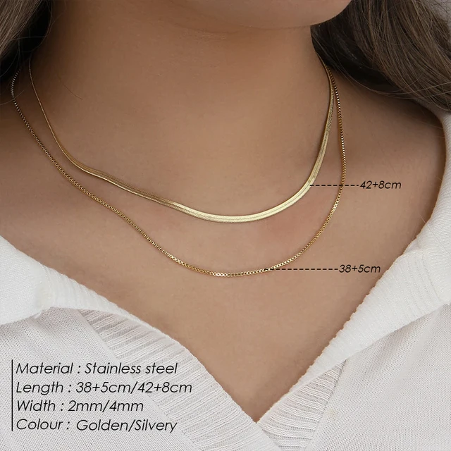 eManco New Trend Layered Pendant Necklace Stainless Steel Ladies Pendant 3 Pcs Set Jewelry Wholesale Direct Marketing 4