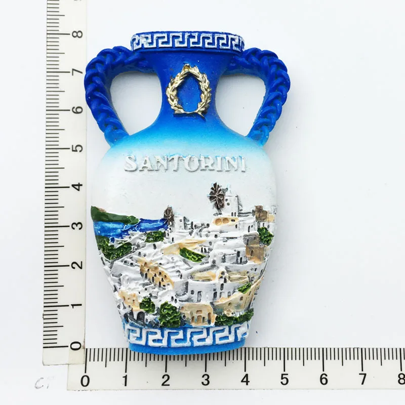 Greek Culture Travel Souvenirs: Decorative Fridge Magnets for Home and Photo Wall Art