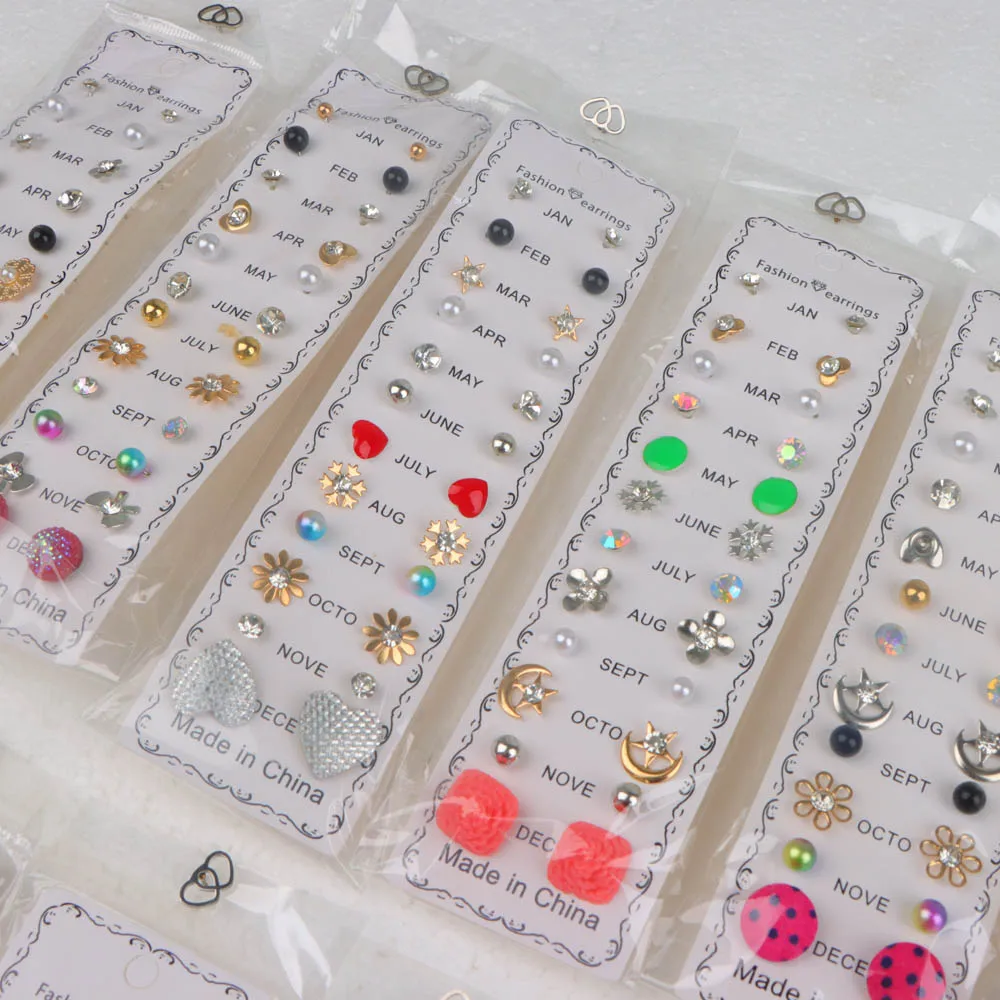 20 Sätze/los Mini Ohrstecker Set Mixed Stil Mode Frauen Schmuck Geschenk Für Freunde Party Geschenke Großhandel – Detail 5