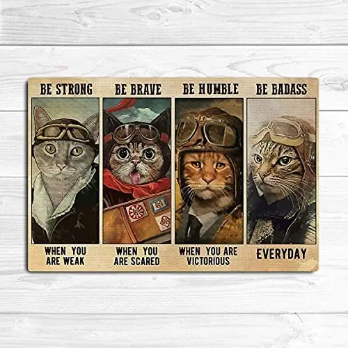 

cutespree Cats Poster, Cat Lovers Gift Tin Bar Club Cafe Garage Wall Decor Farm Decor Art Wall Plaques Kitchen Bar Coffee Shop