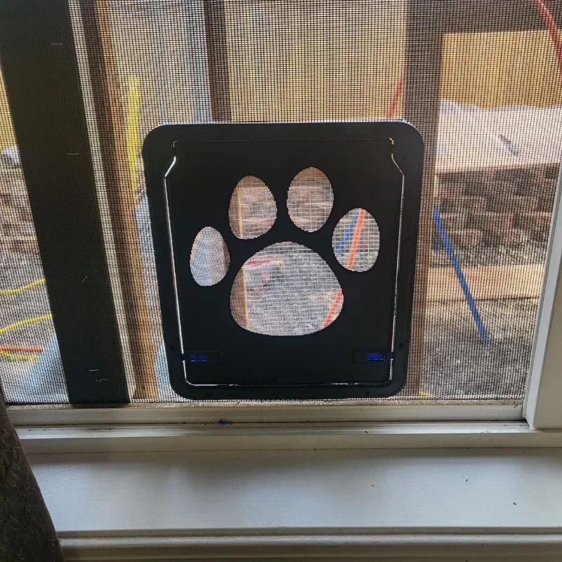 Pet Door Lockable Magnetic Screen For Outdoor Dogs Cats