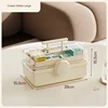 Large Capacity Cosmetic Storage Box Internet Famous Plastic Dustproof Transparent Desktop Portable Medicine Storage Box 6