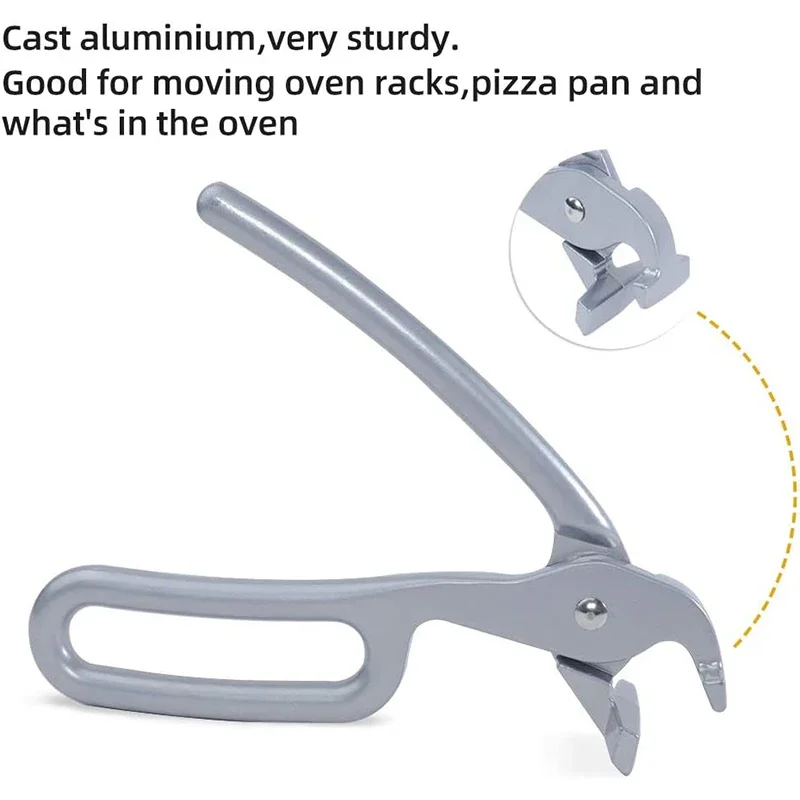 Pizza Pan Gripper Cast Aluminum Anti-Scald Baking Pan Gripper Bowl Pot Plate Pizza Oven Pliers Clamp Clip