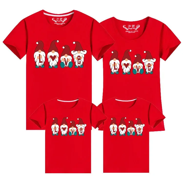 thumbnail image 1 of Camiseta con estampado de Feliz Navidad para toda la familia, trajes a juego, camiseta para padre, madre, hija e hijo, camisetas de algodón para bebé, ropa de regalo de Navidad con apariencia familiar, 1 of 5