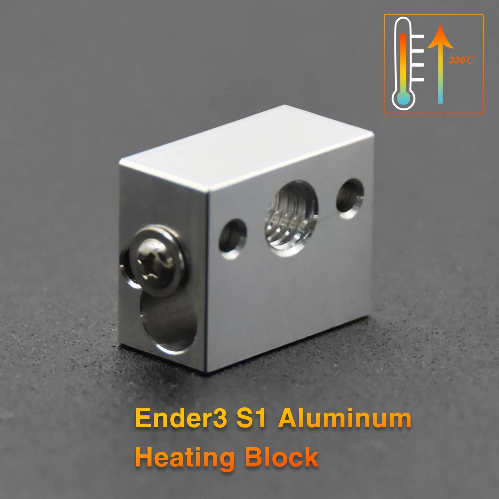 3D Printer Parts High Temperature Ender3 S1 Copper Plated Heating Block For Ender 3 S1 CR-10 Smart Pro