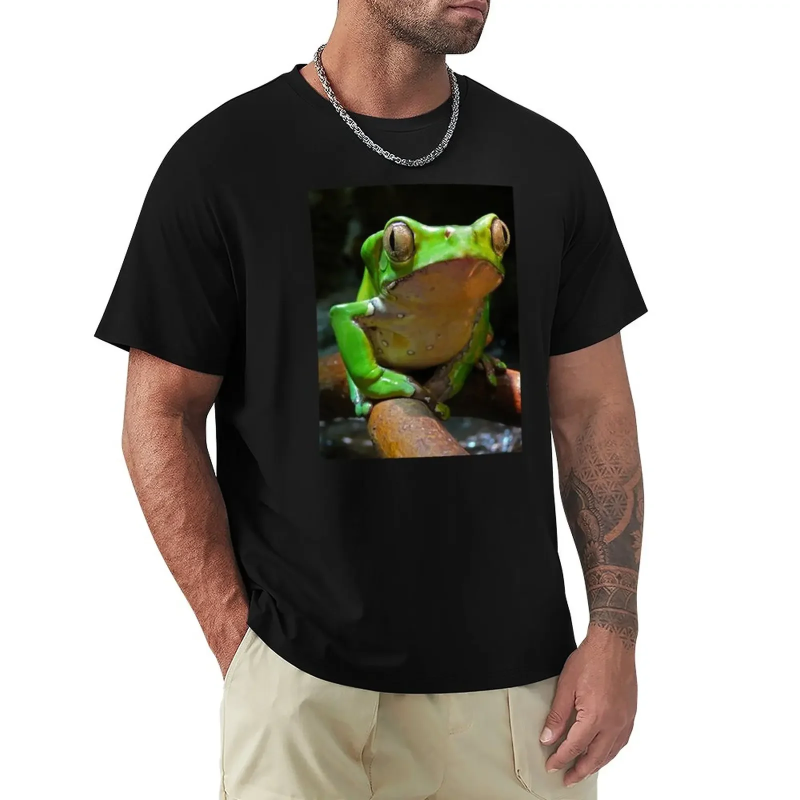 

Giant monkey frog T-Shirt graphics boys whites customs Men's clothing