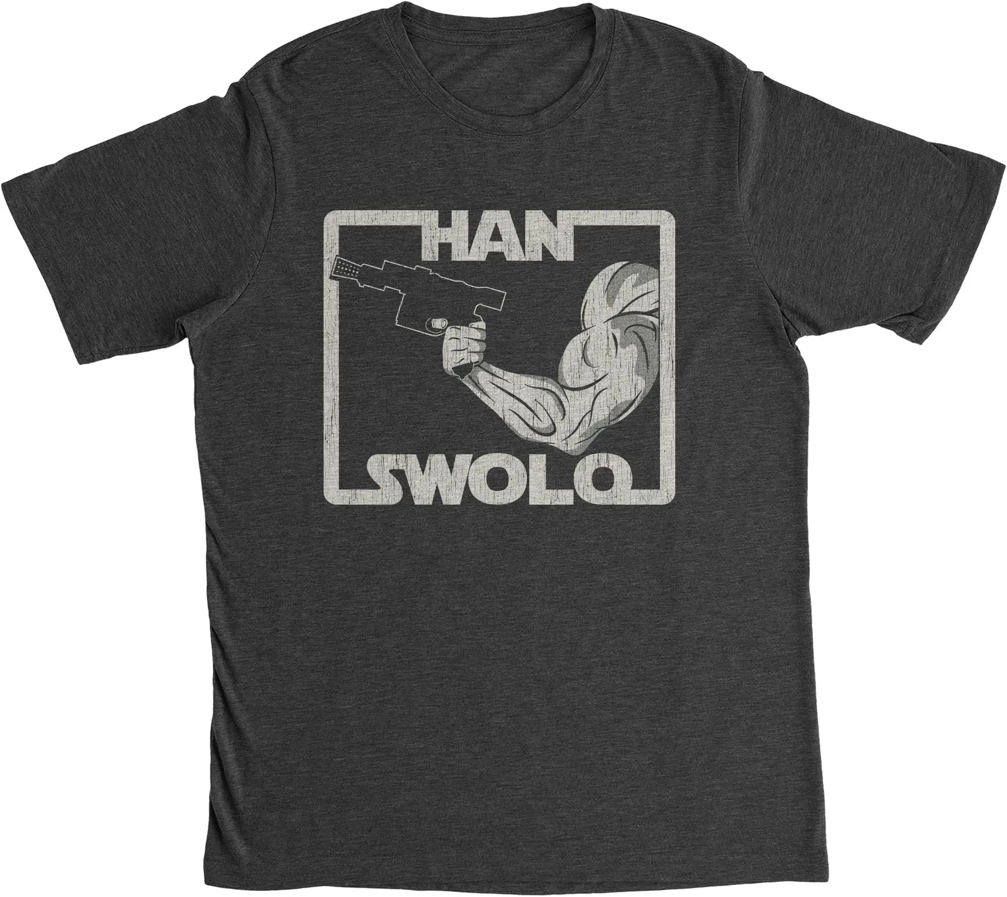 

Мужская футболка Han Swolo, забавная футболка с рисунком звезд, космоса, тяжелой атлетики, упражнений, шуток, Аниме футболки для мужчин