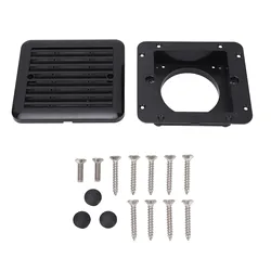 Motorhome Air Vent Ventilator Grille Cover for Wall and Ceiling Mounts (Black)